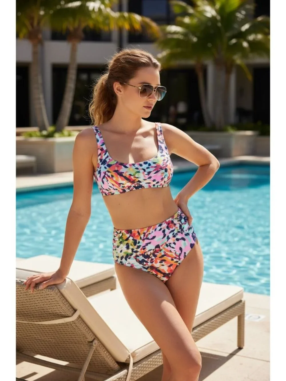 Bleu Rod Beattie 6 Party Animal High-waist Ring Hip Swimwear Swim Bikini Bottom